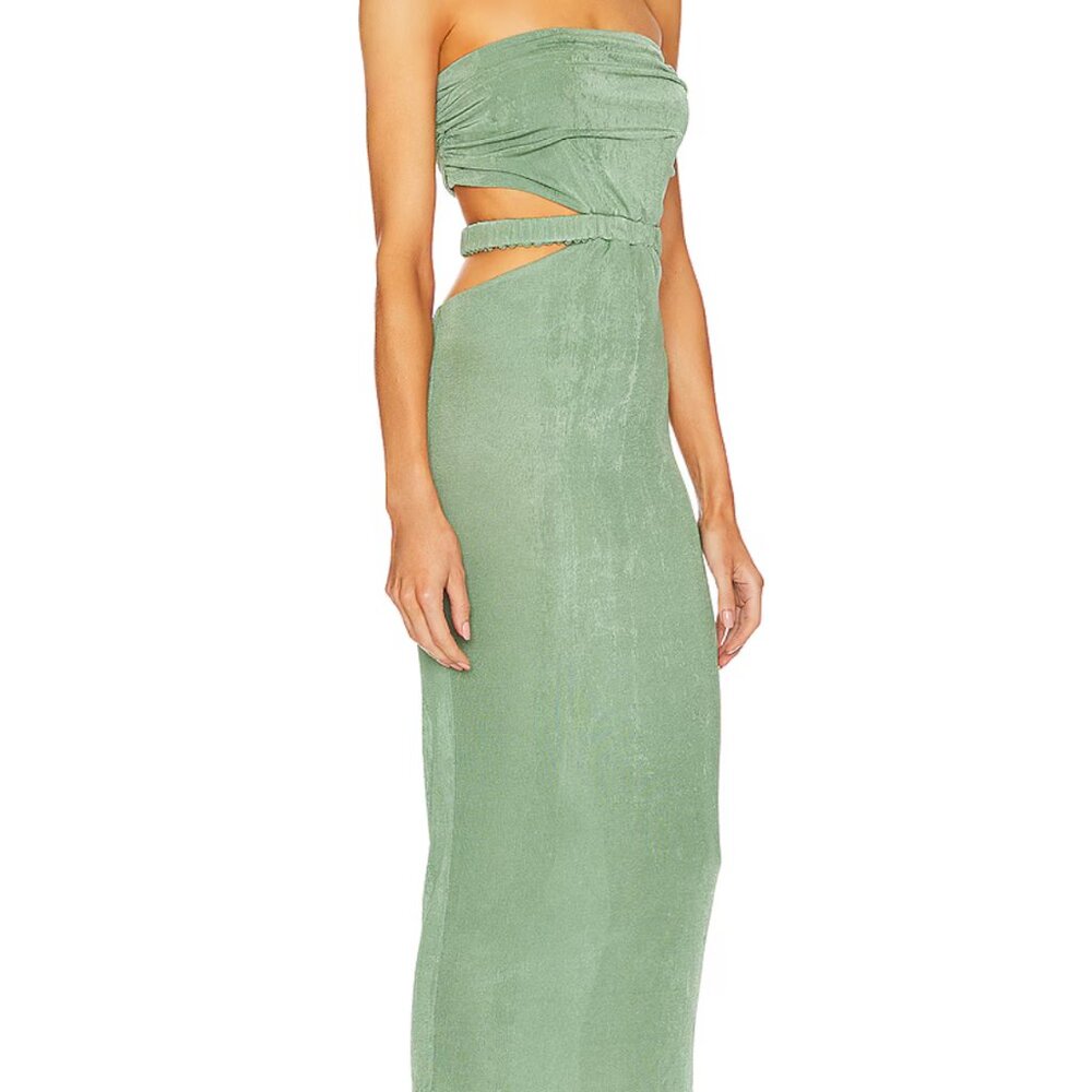 Strapless Green Dress Revolve Dress